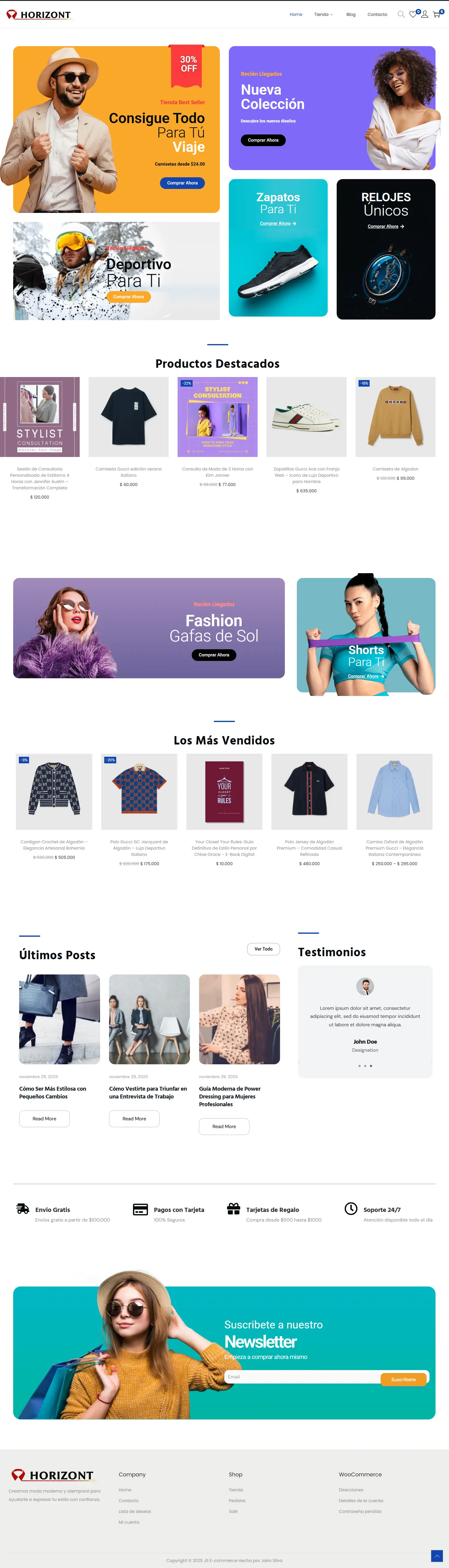 Tienda online de productos digitales - E-commerce Horizont Montería