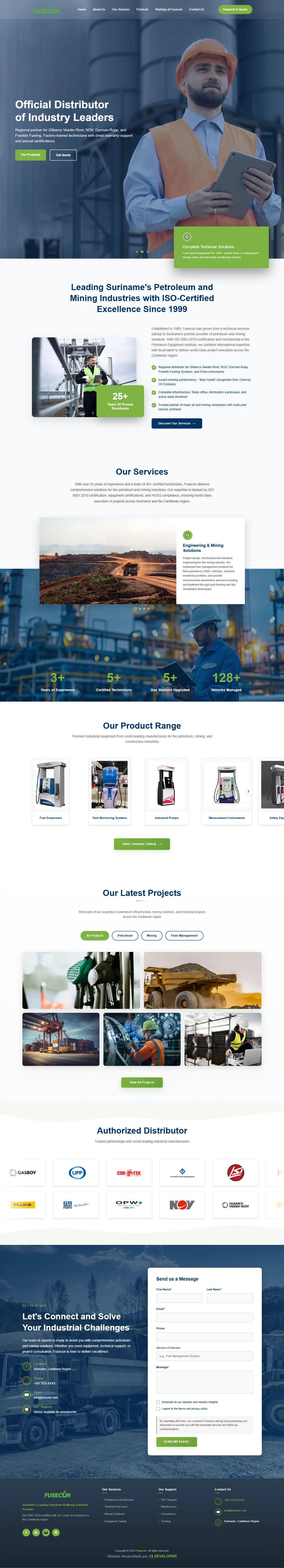 Sitio web corporativo FuseCom - Diseño empresarial Montería